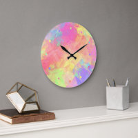 Roze Lime Groen Paars Blauw Polygoon Kunst Patroon