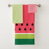 Roze Lime Groene Watermeloen Zomer Fruit Patroon Bad Handdoek (Insitu)