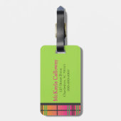 Roze, Limoen en Oranje Bagagelabel (Achterkant verticaal)