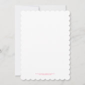 Roze limonade Birthday Party Invitation Kaart (Achterkant)