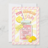Roze limonade Birthday Party Kaart (Voorkant)