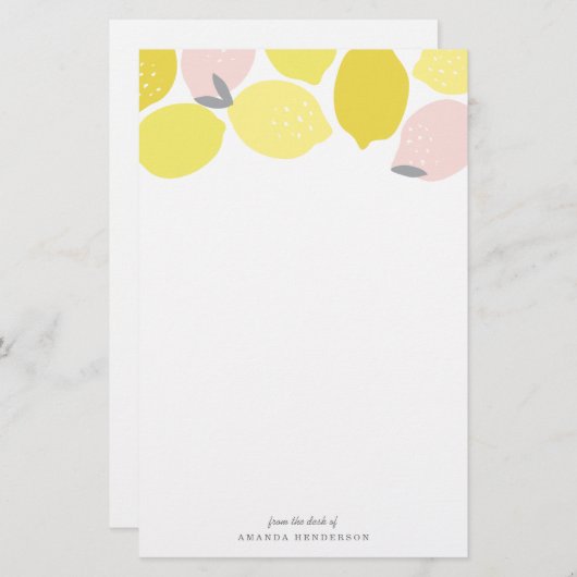 Roze limonade briefpapier (Voorkant / Achterkant)