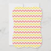 Roze limonade Chevron Baby shower Kaart (Achterkant)