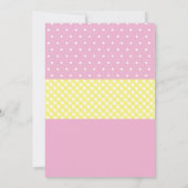 Roze limonade eerste 1e verjaardagsfeestje uitnodi kaart (Achterkant)