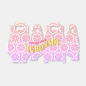 Roze limonade feest bedankdoosjes (Uitgevouwen)