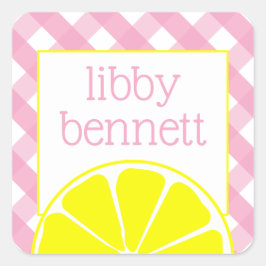 Roze limonade gepersonaliseerde Stickers