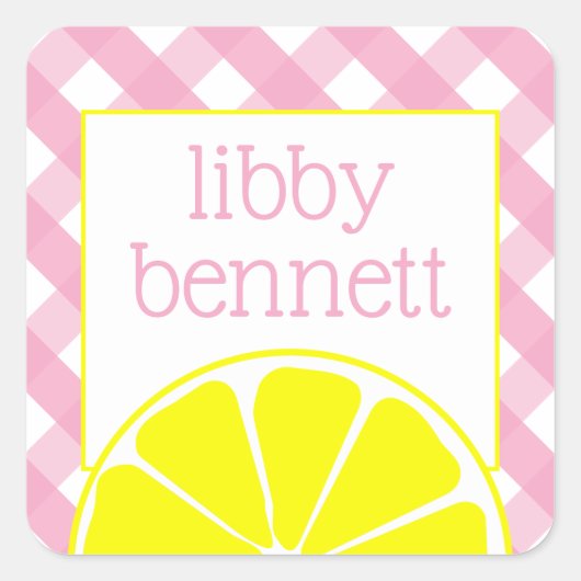 Roze limonade gepersonaliseerde Stickers (Voorkant)