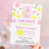Roze limonade Lemon eerste verjaardag Kaart