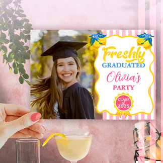 Roze limonade Net afgestudeerd foto & QR-code Kaart