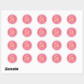 Roze limonade-pleisters, stickers, zegels (Vel)