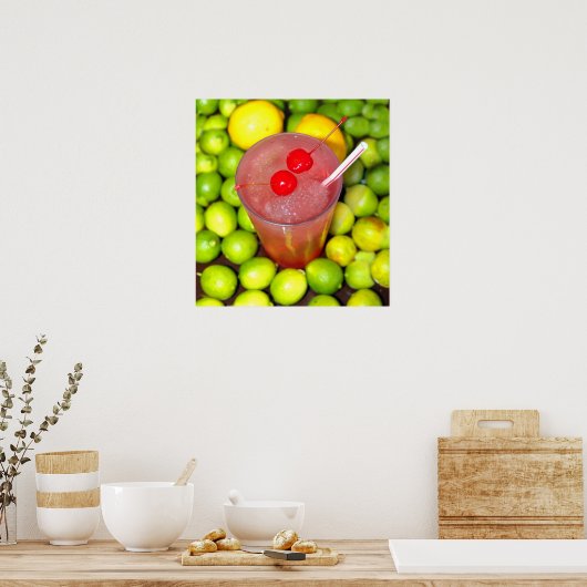 Roze limonade poster (Keuken)