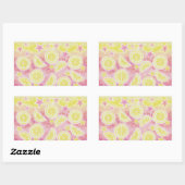 Roze limonade sticker rechthoek (Vel)