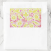Roze limonade sticker rechthoek (Tas)