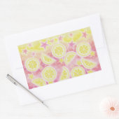 Roze limonade sticker rechthoek (Envelop)