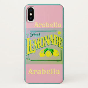 roze limonadebord citroenzomer iPhone x hoesje