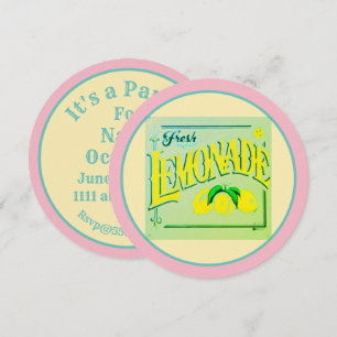 roze limonadebord citroenzomer kaart