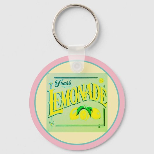 roze limonadebord citroenzomer sleutelhanger (Voorkant)