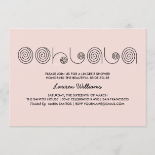 Roze Lingerie Shower Invitations Ooh La La La La L Kaart