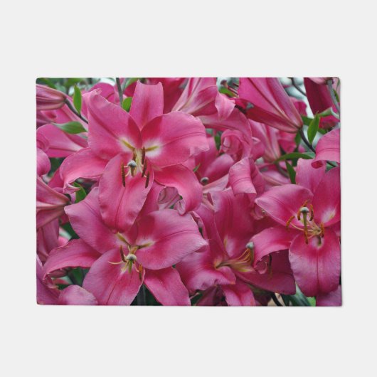 Roze linnen deurmat (Voorkant)
