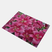 Roze linnen deurmat (Schuin)