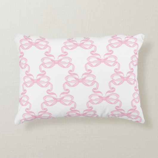 Roze lint accent kussen (Voorkant)