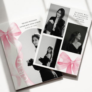 Roze lint afstuderen aankondiging