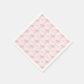 Roze lint Baby shower papieren servetten meisje bo (Hoek)