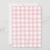 Roze Lint Bes verliefd aardbei Bruiloft Feest  Kaart (Achterkant)