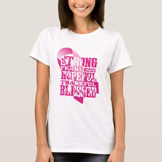 Roze lint - Bevestigingen T-shirt (Voorkant)