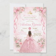 Roze lint bloemige Quinceañera Sweet 16