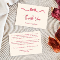 Roze lint boog schets baby shower