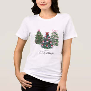 Roze Lint Boom #tshirts #xmas #newyork Tri-Blend Shirt