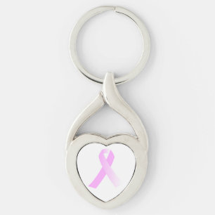 Roze lint Borstkanker Awareness Metal Sleutelhange Sleutelhanger
