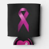 Roze lint borstkanker bewustzijn Koelbox Blikjeskoeler (Voorkant)