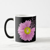 Roze lint borstkanker Daisy Magische Mok (Links)