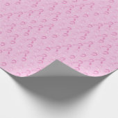 Roze lint, borstkanker, ondersteuning, cadeau, cadeaupapier (Hoek)