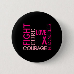 Roze lint Borstkanker Overlevenden Ronde Button 5,7 Cm