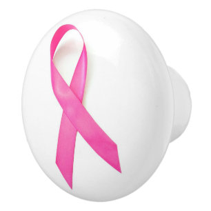 Roze Lint Borstkankerbewustzijn Keramische Knop