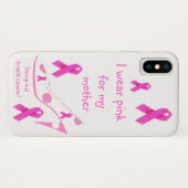 Roze lint-borstkankerverwekkende stof Case-Mate iPhone case (Achterkant (horizontaal))