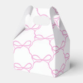 Roze lint bruiloft feest bedankdoosjes (Achterkant)