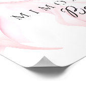 Roze Lint Bruiloft Feest Tafel Sign Poster (Hoek)