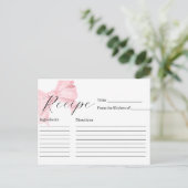 Roze Lint Bruiloft Receptkaart Briefkaart (Staand voorkant)
