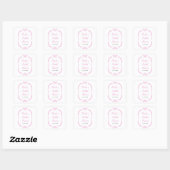Roze lint bruiloftfeest vierkante sticker (Vel)