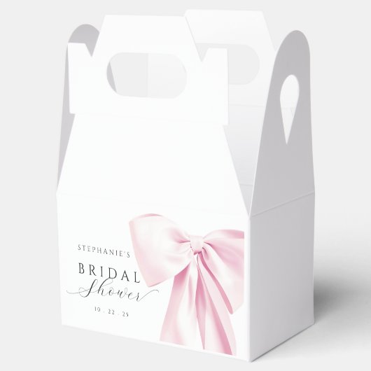 Roze Lint Bruiloftsborrel Bedankdoosjes (Geopend)