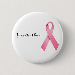 Roze lint-Button Ronde Button 5,7 Cm