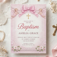 Roze Lint Cherub Doop Bloemen Frame