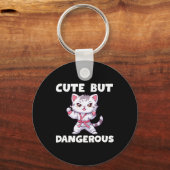 Roze lint Coquette Bow Boxing Handschoenen Borstka Sleutelhanger (Voorkant)