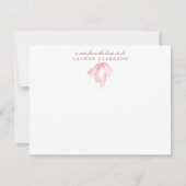 Roze Lint Coquette Bruid Notitiekaart Kaart (Voorkant)
