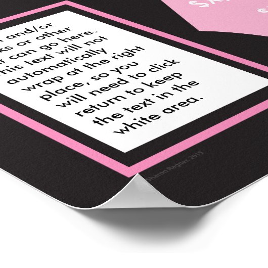 Roze lint-efficiëntiegang poster (Hoek)