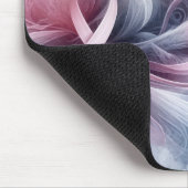 Roze lint en kosmos bloemen muismat (Hoek)